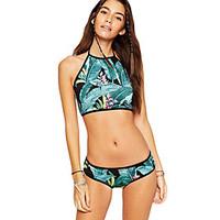 Women\'s Halter Bikini, Lace Up Polyester Spandex