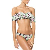 Women\'s Bandeau Bikini, Floral Polyester