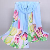 womens fashion chiffon cute print floral spring summer scarfs 16050cm