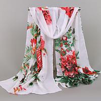 Women\'s Fashion Chiffon Casual Print Flower Spring Summer Scarfs 16050CM