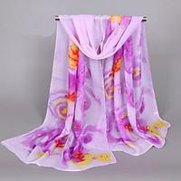 womens fashion chiffon casual print floral spring summer scarfs 16050c ...