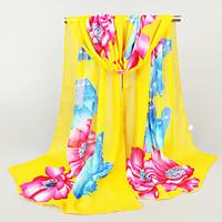 womens fashion chiffon cute print floral spring summer scarfs 16050cm