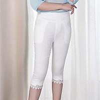 womens plus size skinny chinos pants casualdaily simple solid high ris ...