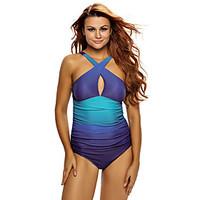 Women\'s Wavy Ocean Flavor One Piece Swimsuit