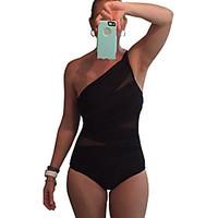 womens halter one piece mesh nylon