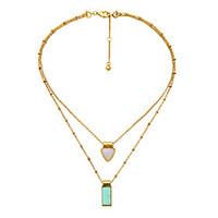 womens layered necklaces crystal geometric chrome fashion personalized ...