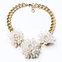 Women\'s Strands Necklaces Crystal Flower Chrome Fashion Personalized Jewelry For Wedding Congratulations 1pc