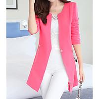 womens going out casualdaily cute spring summer blazer solid round nec ...