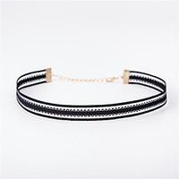 womens elastic mesh choker necklaces jewelry lace fabric basic unique  ...