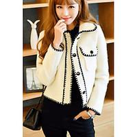 womens going out simple spring jacket solid notch lapel long sleeve sh ...