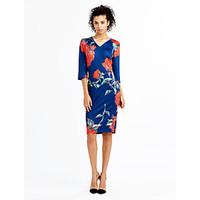 womens casualdaily sexy cute sheath dress floral v neck knee length sl ...