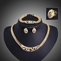 Women Vintage/Party/Work/Casual Alloy/Gemstone Crystal/Cubic Zirconia Necklace/Earrings/Bracelet/Ring Sets