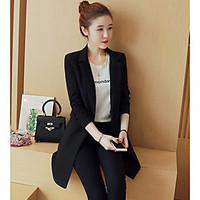 womens going out casualdaily simple spring fall blazer solid shirt col ...