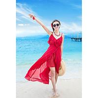 womens beach sexy swing dress solid boat neck above knee short sleeve  ...