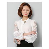 womens going out simple summer blouse solid round neck sleeve cotton o ...