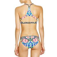 Women\'s Halter Bikini Boho Polyester Print