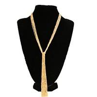 womens chain necklaces gold plated alloy fashion silver golden jewelry ...