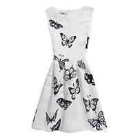 womens casualdaily beach holiday vintage a line dress floral round nec ...