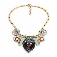 womens statement necklaces geometric chrome unique design euramerican  ...