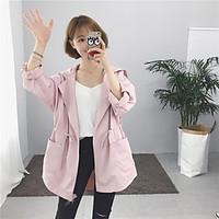 womens daily soak off summer jacket solid stand long sleeve long polye ...