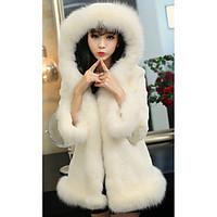 womens casualdaily simple fur coat solid long sleeve winter pink white ...