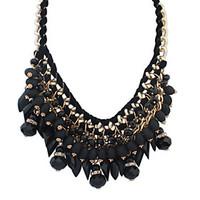 Women\'s Statement Necklaces Jewelry Jewelry Gem Alloy Euramerican Fashion Bohemian Light Blue Black White Jewelry ForParty Special