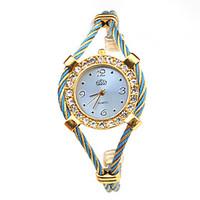 Women\'s Fashion Watch Bracelet Watch Wrist watch Quartz Alloy Band Blue Gold