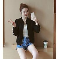 womens casualdaily simple spring summer jacket print round neck long s ...