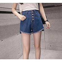 womens mid rise micro elastic shorts pants simple wide leg solid