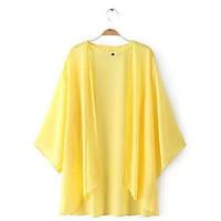 womens casualdaily simple blouse solid round neck length sleeve polyes ...
