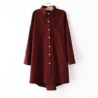 womens going out casualdaily work sexy simple cute spring shirt solid  ...