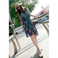 womens going out simple loose dress floral strap midi sleeveless cotto ...