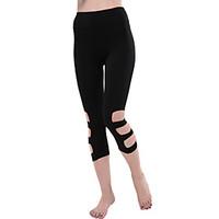 women solid color legging cotton polyesterv