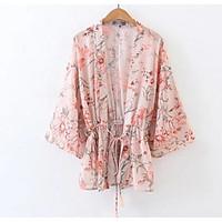 womens casual sexy blouse floral v neck long sleeve others