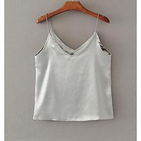 womens special occasion daily sexy tank top solid strap sleeveless oth ...