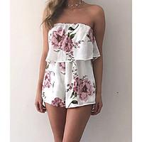 womens going out casualdaily rompers sexy simple street chic slim flor ...