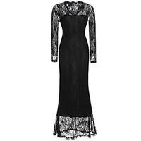 Women\'s Lace Sexy Casual Party V Neck Lace Maxi Dress