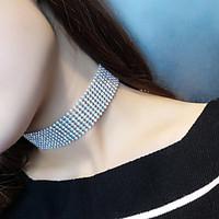 women fashion personality popular full rhinestone choker crystal short ...