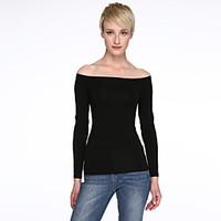 womens off the shoulder sexy off the shoulder tops long sleeve cotton  ...