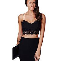 Women\'s Lace Delicate Summer Style Fashion Lady Sexy Strappy Crop Top Tank Bustier Bra Corset Vest