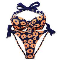 Womens Vintage Tribal Brazilian Push Up Bikini Set Bathing Suits