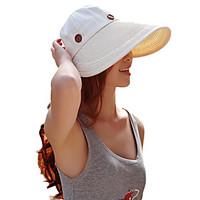 Women\'s Fashion Sweet Straw Hat Sun Hat Beach Cap Folding Casual Holiday Outdoors Holiday Summer Teardown Amphibious Hat