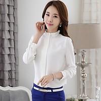 womens ruffle going out casualdaily work simple cute blouse solid stan ...