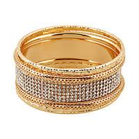 Women\'s Wrap Bracelet Alloy Simulated Diamond Punk Simple Style Silver Golden Jewelry 1pc