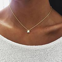 Women\'s Pendant Necklaces Jewelry Alloy Star Unique Design Dangling Style Multi-ways Wear Gold Silver JewelryBirthday Engagement Daily