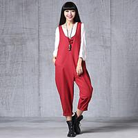 womens high rise strenchy chinos pants simple loose harem solid