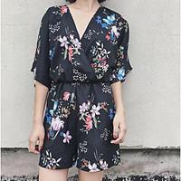 womens casualdaily rompers simple relaxed print summer