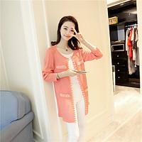 womens daily regular cardigan solid round neck long sleeve cotton summ ...