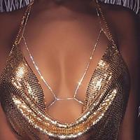 Women\'s Body Jewelry Body Chain Crystal Copper Simulated Diamond Fashion Vintage Hip-Hop Sexy Geometric Gold Silver JewelryGift Casual