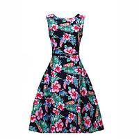 womens casualdaily holiday street chic swing dress polka dot floral ro ...